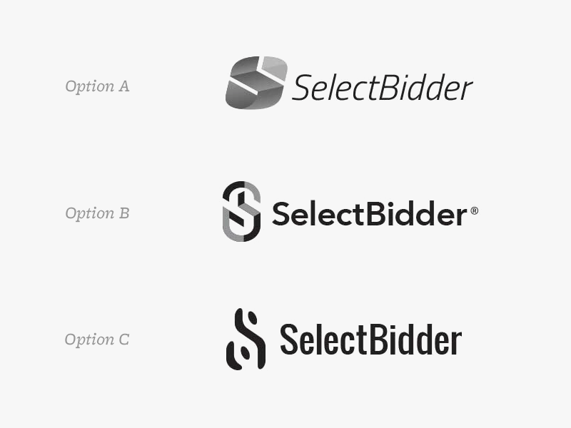 Selectbidder logo - refined concepts