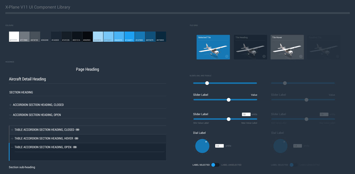 x-plane UI component library